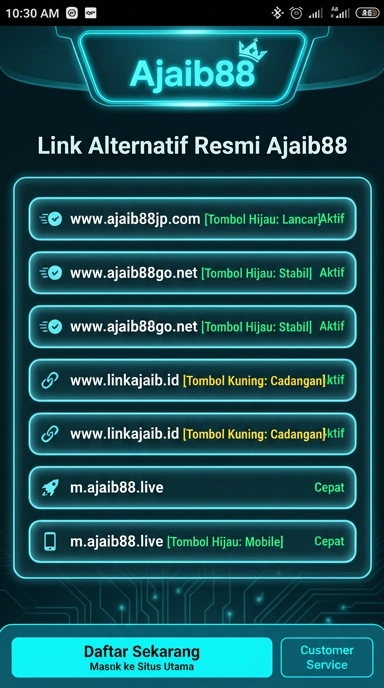Tampilan link alternatif ajaib88