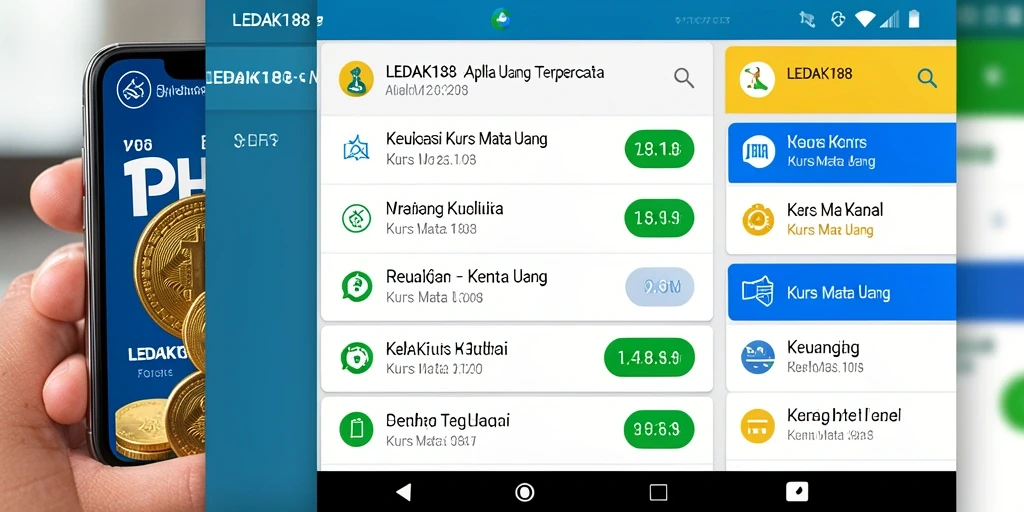 Antarmuka LEDAK188 yang menampilkan konversi mata uang secara real-time.