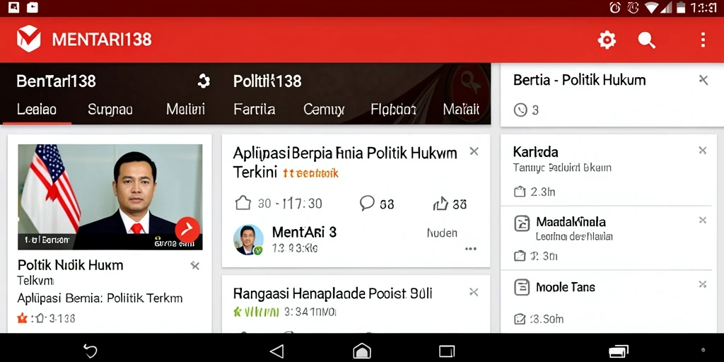 Tampilan antarmuka MENTARI138 yang ramah pengguna untuk berita politik dan hukum.