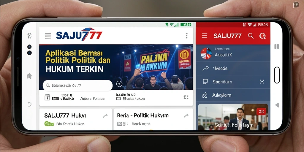 Tampilan antarmuka aplikasi SALJU777 yang sederhana dan informatif.